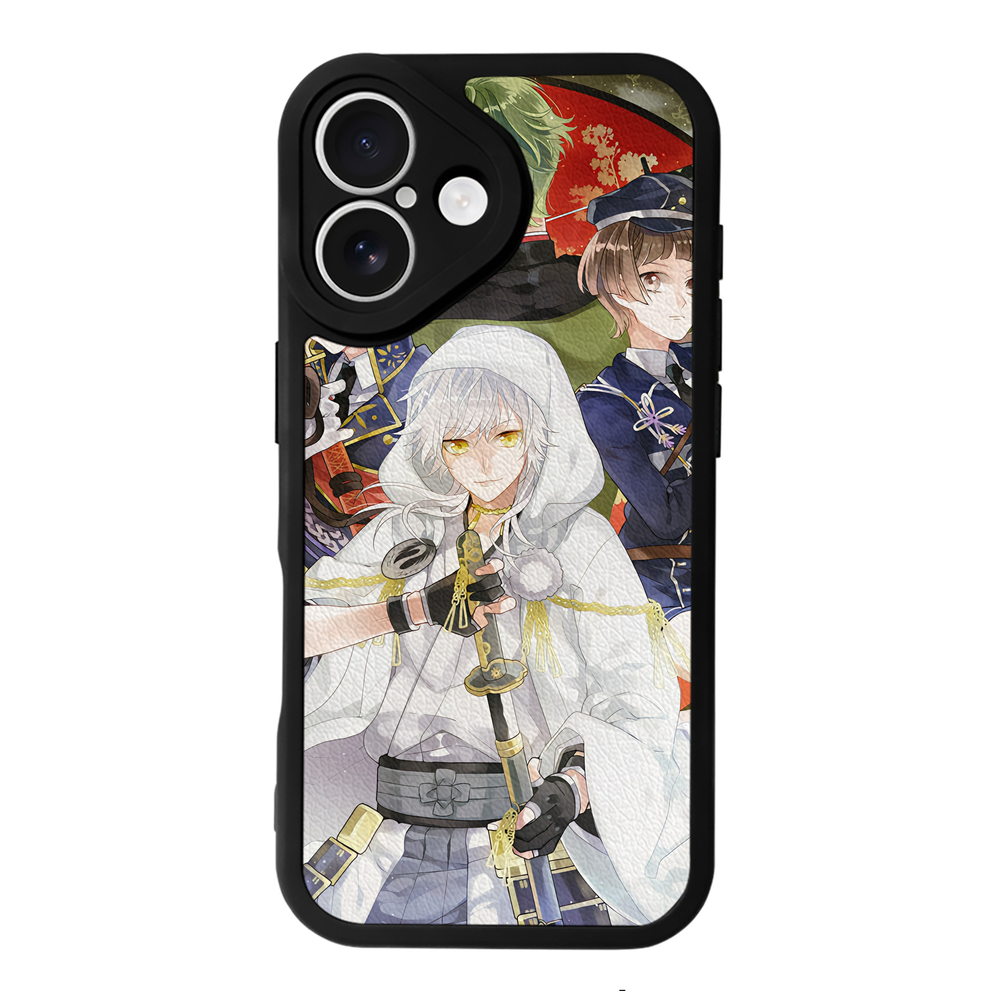 （画像用） 刀剣乱舞 Touken Ranbu 【iPhone 16シリーズ対応】シリコンスマホケース（レザー調） 材質：シリコン